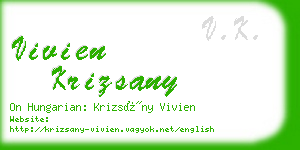 vivien krizsany business card